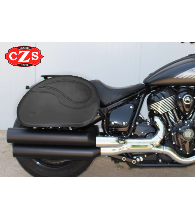 Saddlebags for Indian Chief, Chief Bobber and Chief Dark Horse® from 2020 - NAPOLEON Skull Flames.