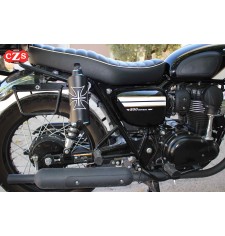 Portaborraccia per Custom, Classic, Cafe Racer, Bobber, ecc... Platon Cruz de Malta - Nero