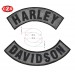 Embossed leather patch mod, HARLEY DAVIDSON - Black -