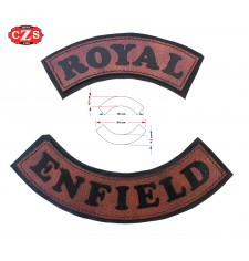 Set Parches en Piel Vintage textos Royal y Enfield 