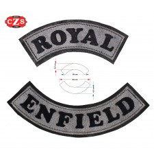 Set Parches en Piel Vintage textos Royal y Enfield 