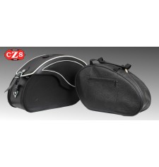 VENDETTA Rigid Saddlebags with White Profile - Universal