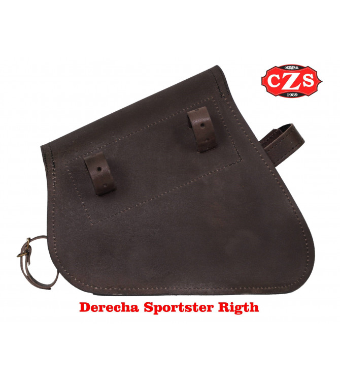 Alforja para basculante para Sportster Harley Davidson mod, LEGION Básica Específica - Old Rat - DERECHA