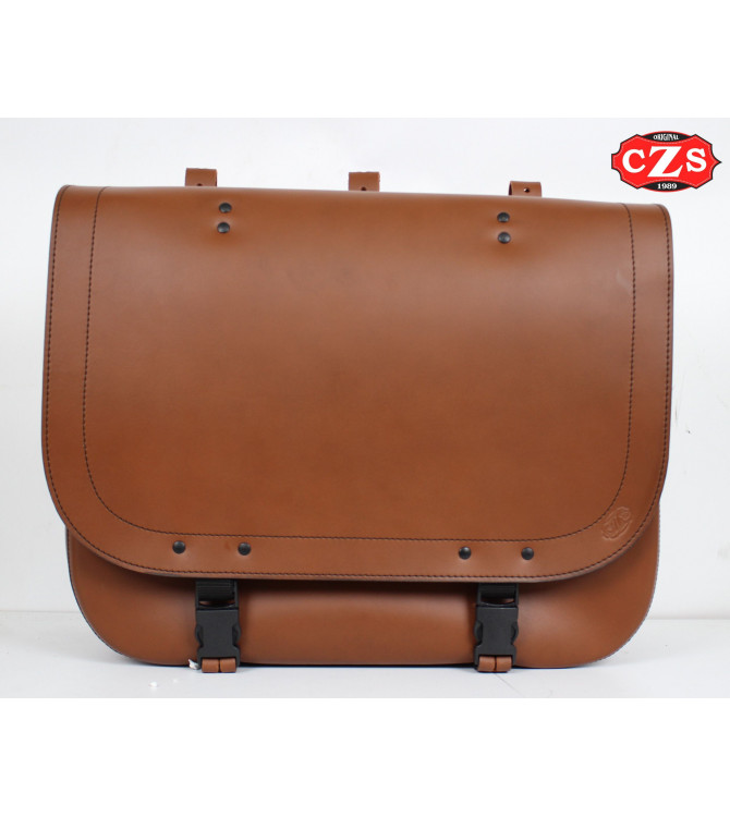 Bisaccia laterale per Triumph Bonneville T100/T120 mod, MALETÓN di base - Marrone Chiaro -