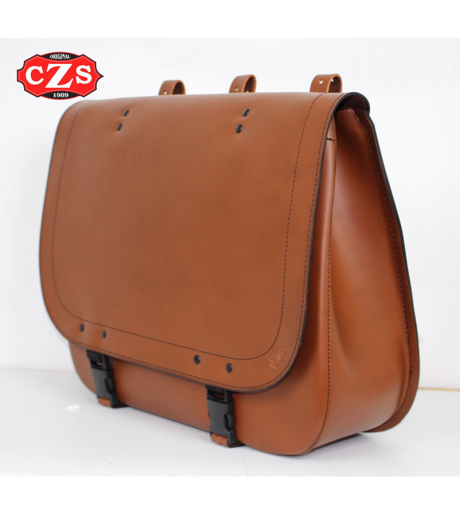 Seite Satteltasche für Triumph Bonneville T100/T120 mod, MALETON Basis - Hellbraun -