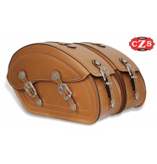 Rigid Saddlebags - TORNADO - For Indian Scout Sixty - You specify honey color