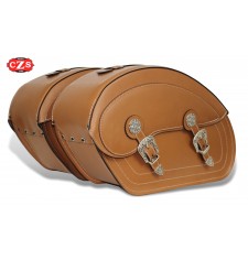 Rigid Saddlebags - TORNADO - For Indian Scout Sixty - You specify honey color