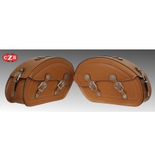 Rigid Saddlebags - TORNADO - For Indian Scout Sixty - You specify honey color