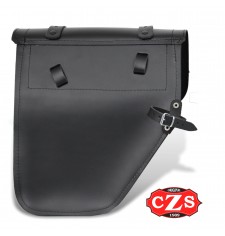 Saddlebag for Royal Enfield Battle Green mod, CENTURION PLATOON Adaptable - Black Star - LEFT