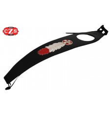 Bib Tank - Corbata ORION Pluma India rojo/blanco para Indian® Scout Sixty-Bobber-Rogue - Negro 