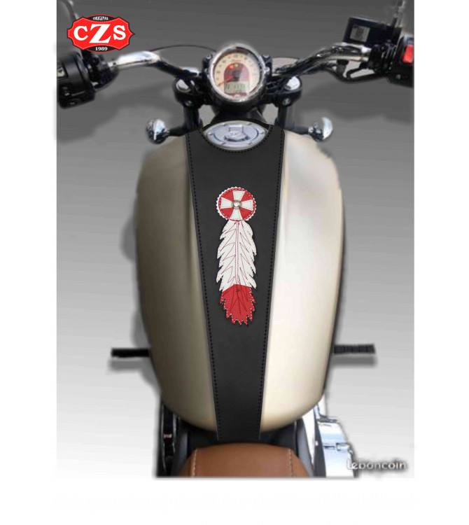 Tie - Tank panel for Indian® Scout, Indian® Scout Sixty and Bobber mod, ORION - Specific - Black -