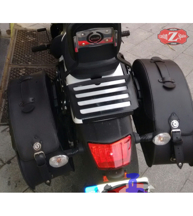 Sacoches rigides Kawasaki Vulcan S spécifique mod, Ace of Spades