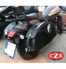 Alforjas Rigidas VENDETTA Ying - Yang para Kawasaki Vulcan S 650