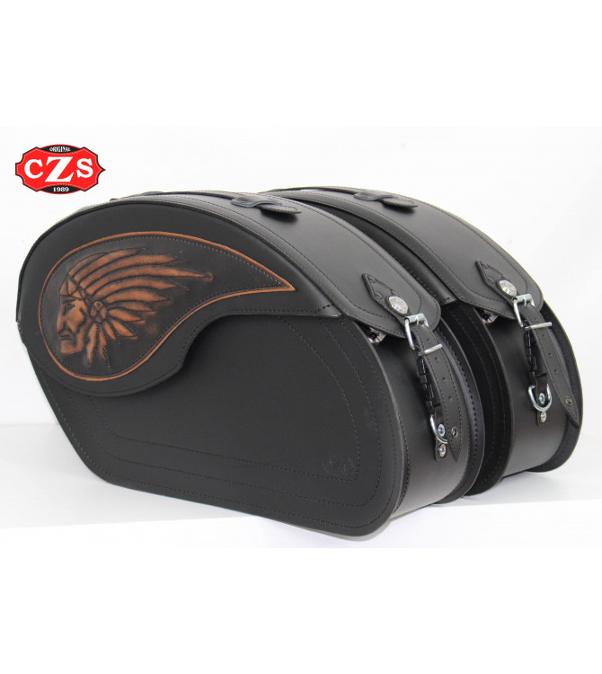 Borse laterali rigide per Indian® Scout® Sixty mod, VENDETTA - Big Boss - 