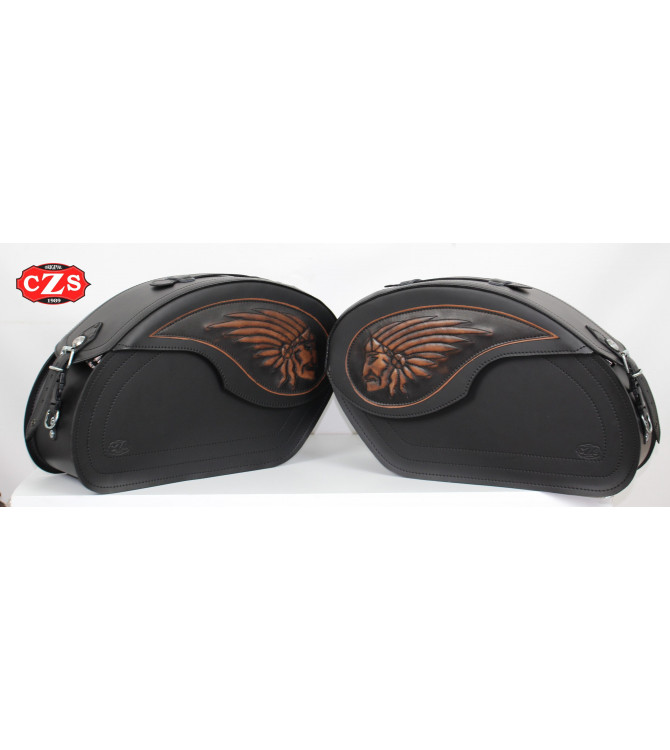 Rigid Saddlebags for Indian® Scout® Sixty mod, VENDETTA - Big boss - 