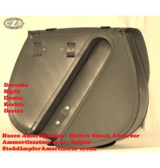 Borsa laterale per Sportster Harley Davidson mod, SPARTA Basic - Foro ammortizzatore - DESTRA - Specifico