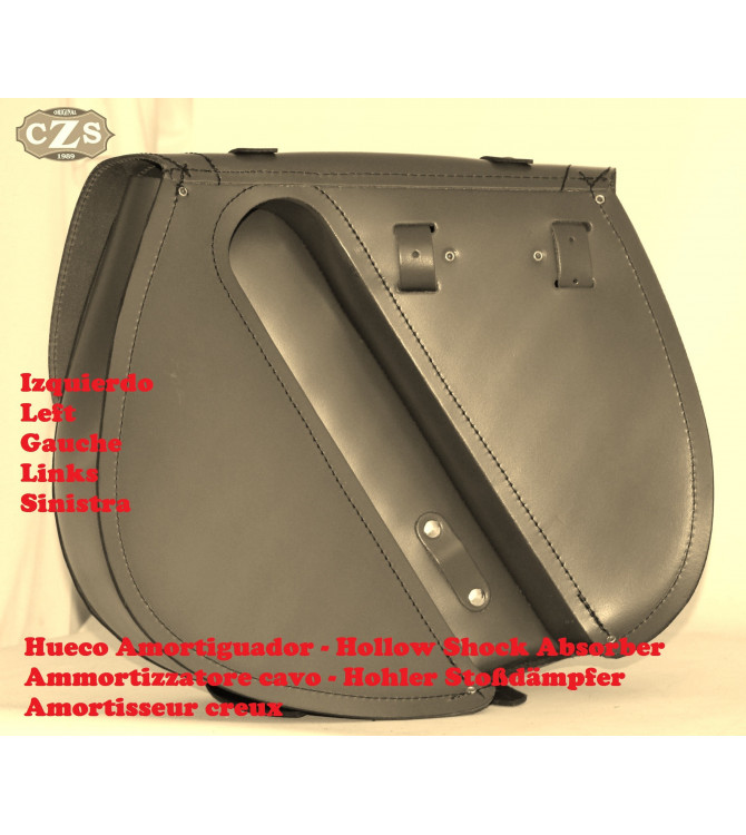 Satteltasche Sportsters Harley Davidson mod, BANDO Basis - Light Braun - Hohl Dämpfungs - RECHT