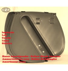 Satteltasche für Sportster 883/1200 Harley Davidson mod, BANDO Basis - Braun - Hohl Dämpfungs - RECHT 