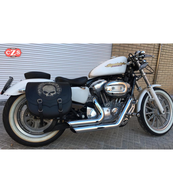 Satteltasche für Sportster Harley Davidson mod, SPARTA - Willie HD - Höhlen Stoßdämpfer - RECHT - Spezifische