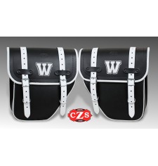 Angepasstes Set von Satteltaschen für Kawasaki W800 Mod, CENTURION