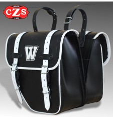 Angepasstes Set von Satteltaschen für Kawasaki W800 Mod, CENTURION