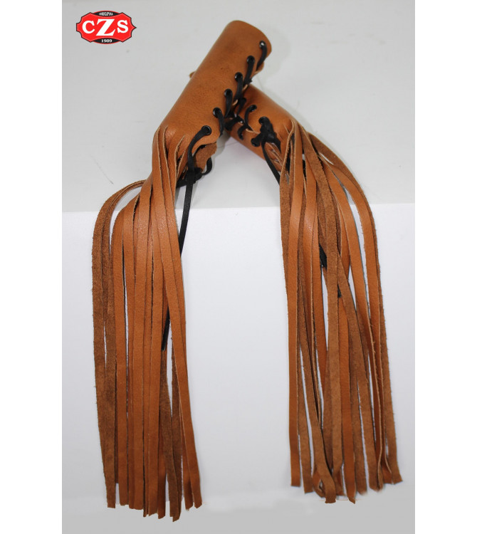 Fundas de Puños con Flecos - Camel