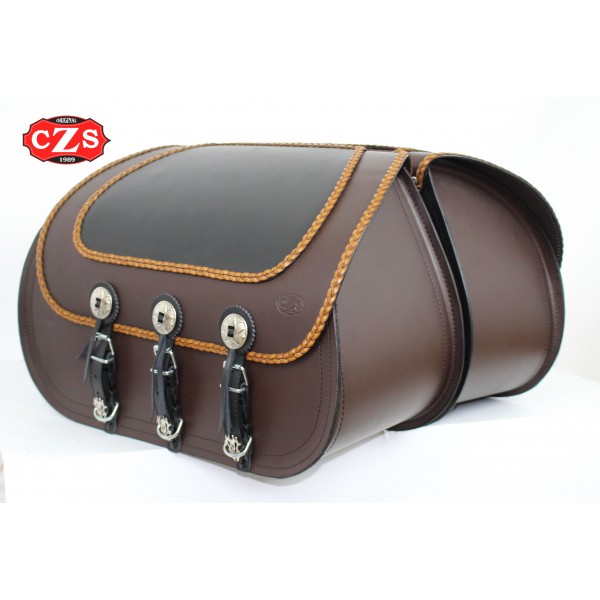 Custom leather saddlebags for harley online davidson