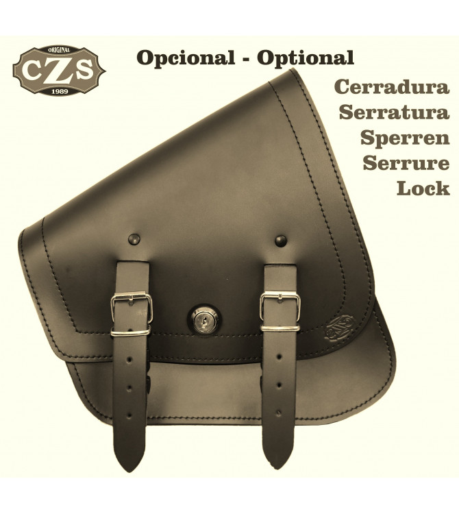 Sacoche pour Sportster 883/1200 Harley Davidson mod, GADIZ Basique Spécifique - Brun - 