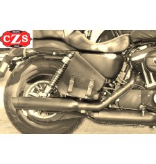 Sacoche pour Sportster 883/1200 Harley Davidson mod, GADIZ Basique Spécifique - Brun - 