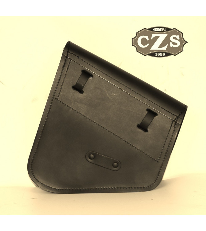 Alforja de basculante GADIZ para motos Custom y Clasicas - Marron Claro - Derecha 