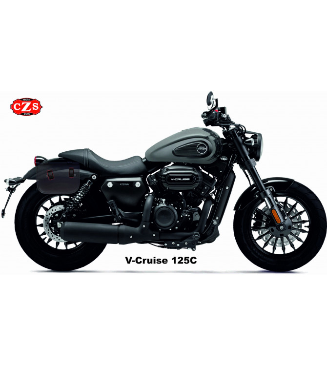 CALYSTO Satteltasche für Keeway V-Cruise 125C – Spezifiziert – Schwarz