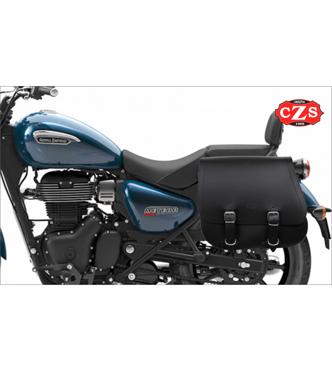 Set de Alforjas SCIPION con soportes y sistema desmontable para Royal Enfield Meteor 350 - Básicas - Negro