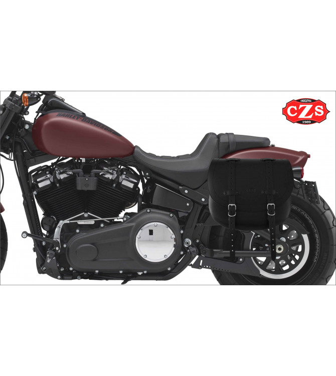 Alforja BANDO para Softail Fat Bob 2018 Harley Davidson - Adaptable - Básico - Negro