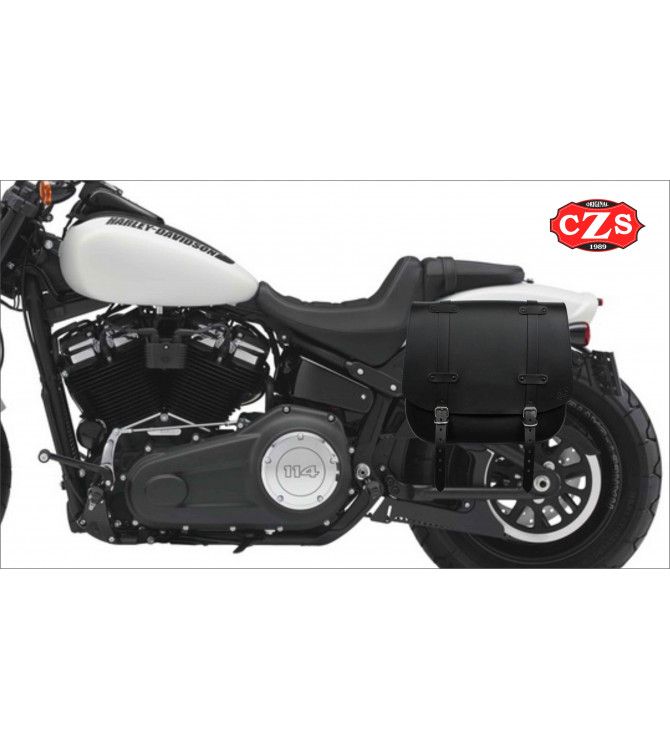 Sacoche ULISES Softail Fat Bob 114 Harley Davidson - Adaptable - Basique - Noir