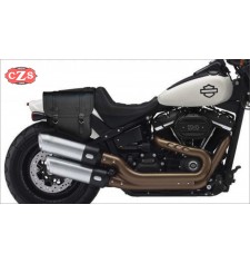 Alforja HERCULES para Softail Fat Bob 114 Harley Davidson - Adaptable - Básico - Negro