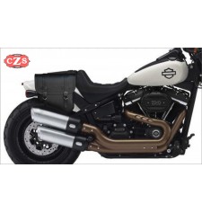 Sacoche HERCULES pour Softail Fat Bob 114 Harley Davidson - Adaptable - Basique - Noir