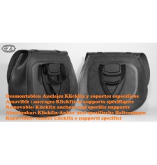 BANDO Abnehmbares Satteltaschen-Set mit Klickfix-System für Triumph Bonneville T100 - T120 - Moka