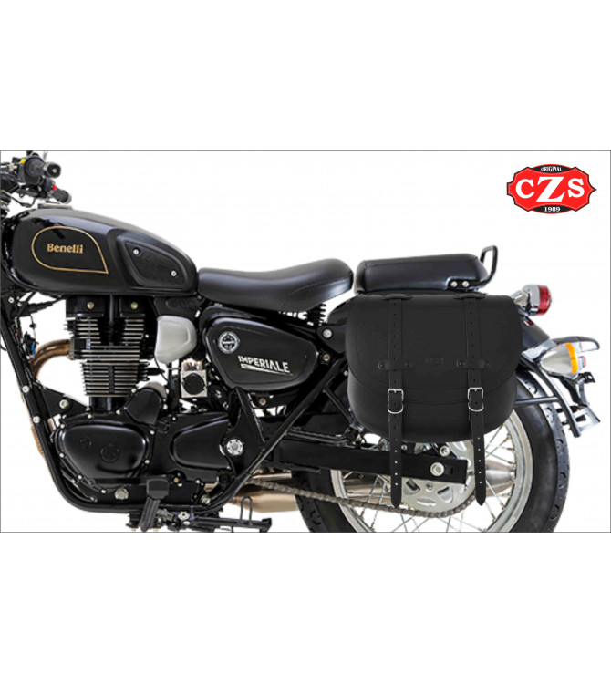 Set di borse laterali rimovibili BANDO con sistema Klickfix per Benelli Imperiale 400 - Nero