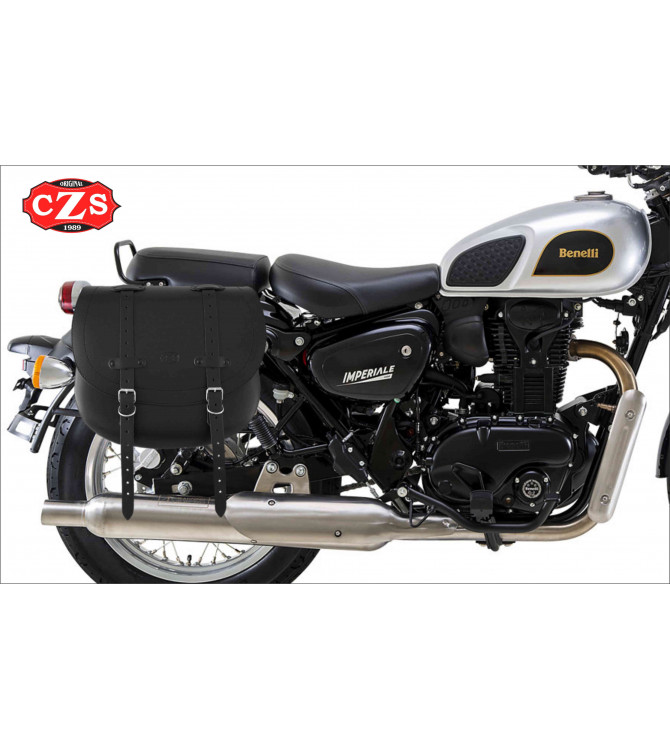 BANDO Detachable Saddlebag Set with Klickfix System for Benelli Imperiale 400 - Black