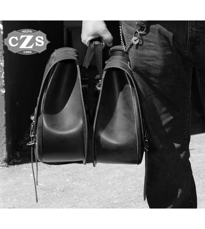 Set de Alforjas para Triumph Bonneville T100 mod, BANDO - Marrón - Sistema KLICKFIX -