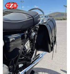 BANDO Abnehmbares Satteltaschen-Set mit Klickfix-System für Triumph Bonneville T120 - T100 - Schwarz