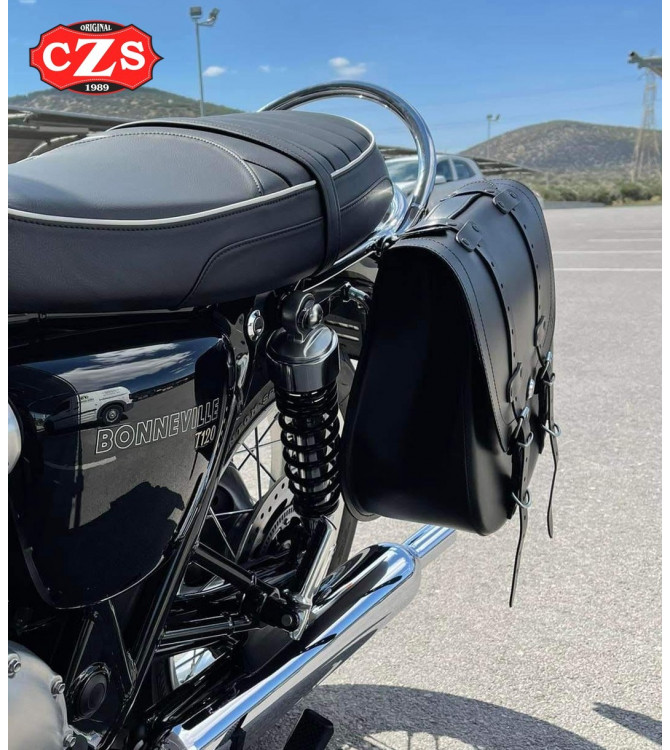 BANDO Set di borse laterali rimovibili con sistema Klickfix per Triumph Bonneville T120 - T100 - Nero