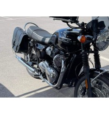 BANDO Abnehmbares Satteltaschen-Set mit Klickfix-System für Triumph Bonneville T120 - T100 - Schwarz