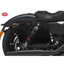 Borsa laterale per Sportster Harley Davidson mod, ULYSSES Nera - Specifico - Sinistra