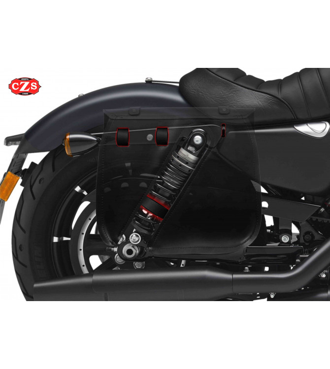 Satteltasche für Sportster Harley Davidson Mod, ULISES schwarz - Specific - Left