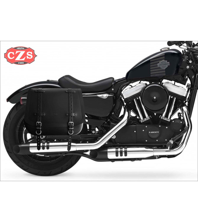 Saddlebag for Sportster Harley Davidson mod, ULISES Black - Specific - Left