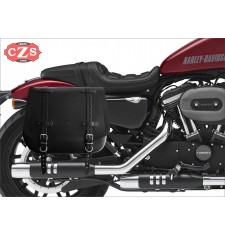 Borsa laterale per Sportster Harley Davidson mod, ULYSSES Nera - Specifico - Sinistra