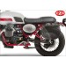 BANDO Basic Saddlebag adapted to house a shock absorber on Guzzi V7 II Stornello - Black - Left