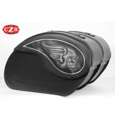 Rigid Saddlebags for BMW R18 mod, VENDETTA  Arminius Skull