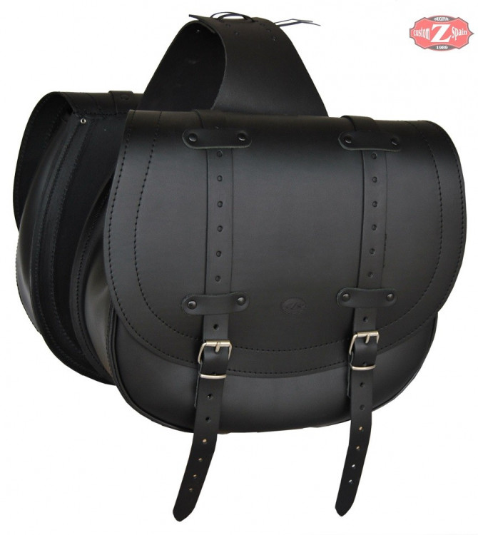 Satz BANDO-Satteltaschen für Super Meteor 650 Royal Enfield – Zur Aufnahme der Stoßdämpfer geeignet – Basic – Schwarz